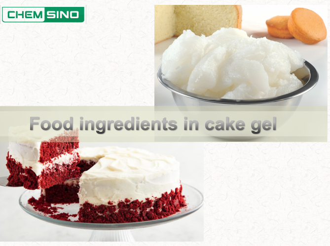 Food ingredients for cake gel production